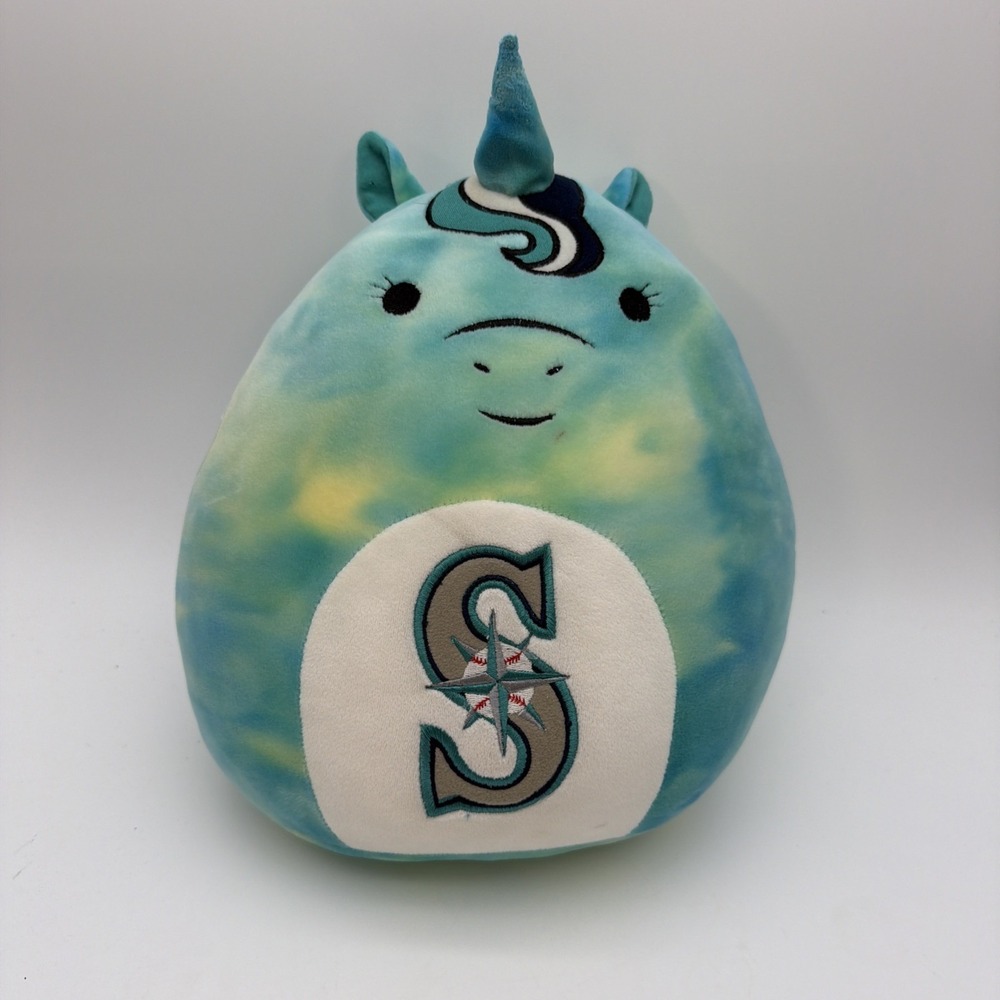 Seattle Mariners MLB Teal Tie-Dye Unicorn Plush Toy Mascot Factory
